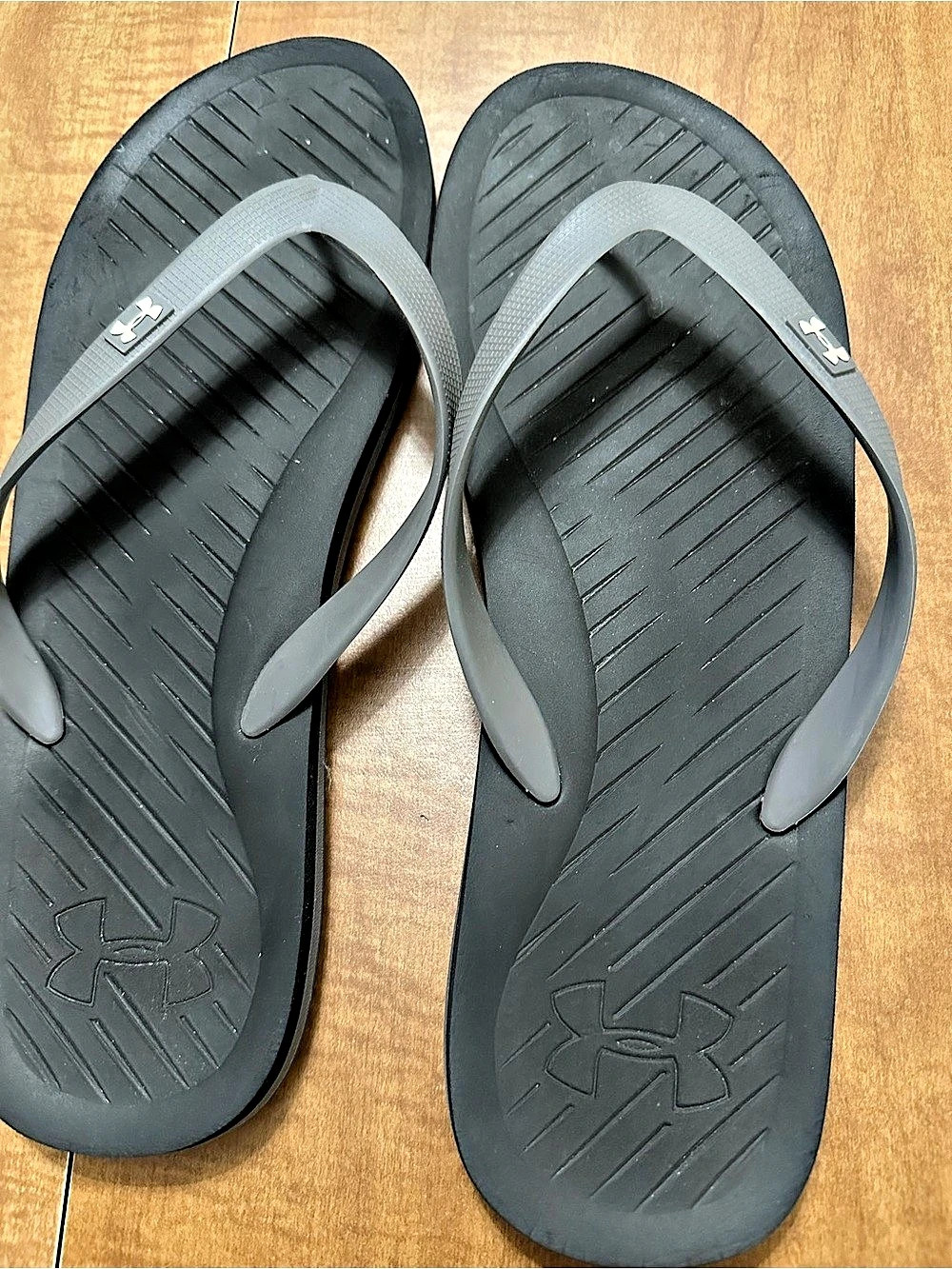 Under Armour Ignite 7 T Thong Sandals Black & Gray US 12-13